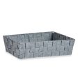 Multi-purpose basket Grey Cloth 3,8 L 34 x 8,5 x 21 cm (18 Units) For Sale