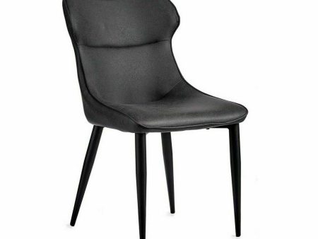 Armchair Black Anthracite Steel 49 x 86 x 60 cm (2 Units) For Sale