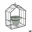 Planter with stand Vinthera Moa Green Metal 20 x 13 x 27 cm (6 Units) Discount