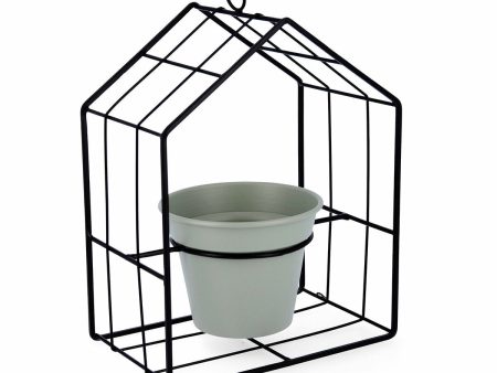 Planter with stand Vinthera Moa Green Metal 20 x 13 x 27 cm (6 Units) Discount