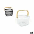 Multi-purpose basket Confortime Metal Wood 25 x 26 x 18 cm (6 Units) Online Hot Sale