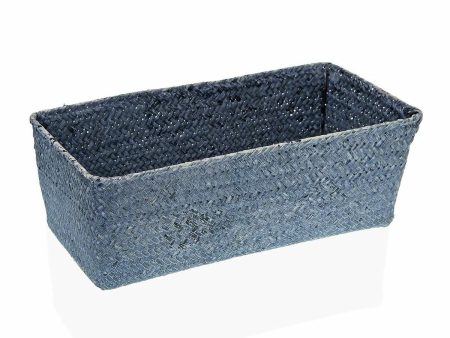 Multi-purpose basket Versa Blue Marine algae 16 x 10 x 30 cm Discount