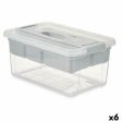 Multi-use Box Grey Transparent Plastic 9 L 35,5 x 17 x 23,5 cm (6 Units) Hot on Sale