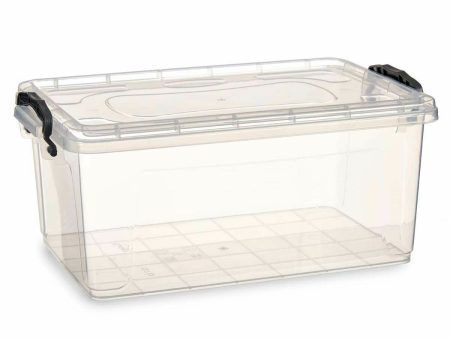 Storage Box with Lid Transparent Plastic 13,7 L 27,5 x 18 x 42,5 cm (12 Units) For Discount