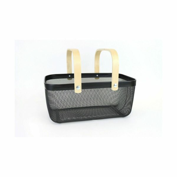 Multi-purpose basket Confortime Metal Wood 40 x 28 x 18 cm (6 Units) Online Sale