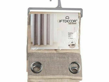 Curtain Beige Grey 140 x 0,1 x 260 cm (6 Units) Sale