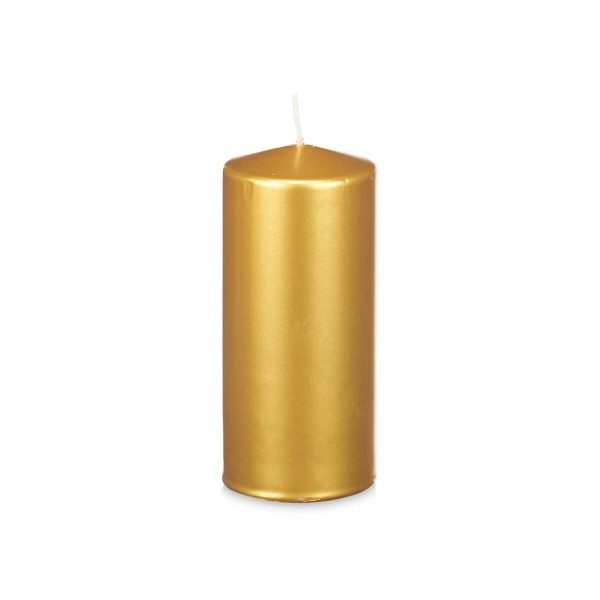 Candle Acorde 92546 Golden 9 x 20 x 9 cm (8 Units) For Discount