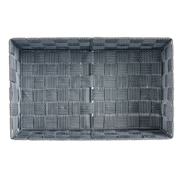 Multi-purpose basket Grey Cloth 3,8 L 34 x 8,5 x 21 cm (18 Units) For Sale