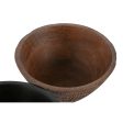 Snack Bowl Home ESPRIT Brown Black Light brown Mango wood Colonial 15 x 15 x 8 cm (3 Units) Online Hot Sale