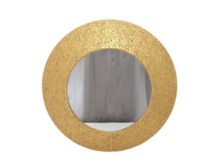 Wall mirror Romimex Golden 92 x 92 x 9 cm Circle Online