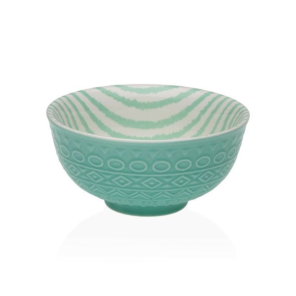 Snack Bowl Versa Turquoise Ceramic Porcelain 12,3 x 5,8 x 12,3 cm Online Hot Sale