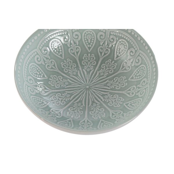 Plate set Home ESPRIT Green Stoneware Mandala Arab 18,2 x 18,2 x 5,7 cm Cheap