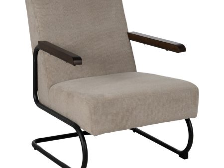 Armchair Black Taupe 61 x 70 x 85 cm Discount