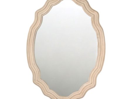 Wall mirror Romimex Beige Wood 61 x 86 x 3 cm Discount