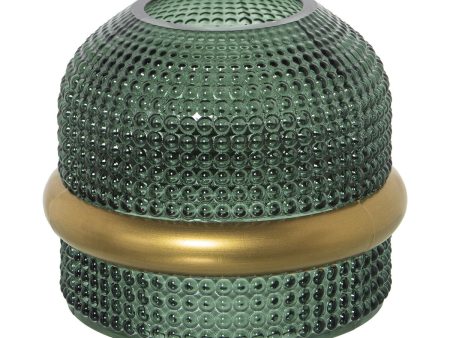 Vase Alexandra House Living Green Golden Crystal 16 x 16 x 14 cm Online Hot Sale