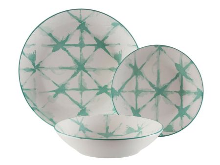 Tableware Versa Pompeia Turquoise Porcelain 18 Pieces Sale