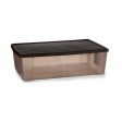 Storage Box with Lid Stefanplast Elegance Brown Plastic 30 L 38,5 x 17 x 59,5 cm (6 Units) on Sale