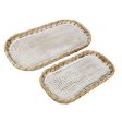 Set of trays Romimex Natural Wood 2 Pieces on Sale