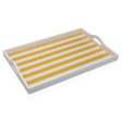 Tray Versa Yellow MDF Wood 30 x 5 x 45 cm Stripes Online Hot Sale