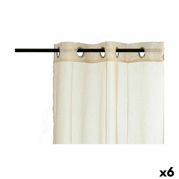 Curtain 140 x 260 cm Beige (6 Units) For Cheap