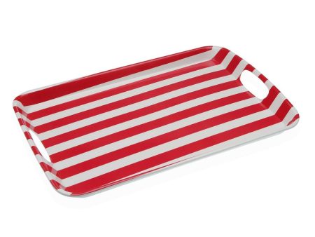 Tray Versa Red Melamin 31 x 3 x 46,2 cm For Discount