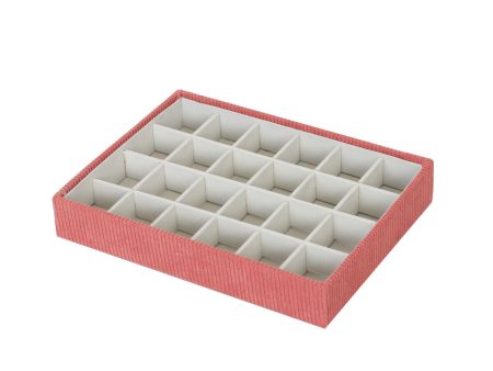 Jewelry box Versa Red Polyester Cardboard 19 x 4 x 25 cm Fashion