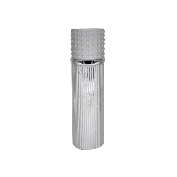 Vase Romimex Silver Ceramic 12 x 41 x 12 cm Discount