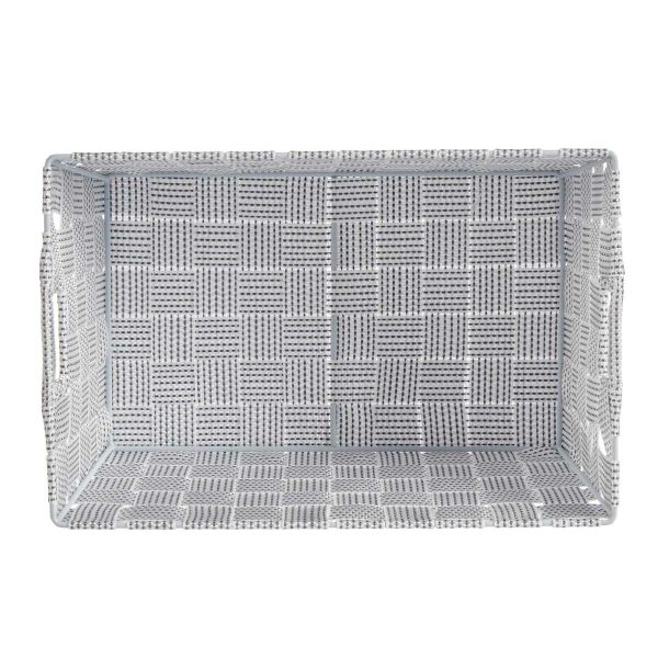 Multi-purpose basket White Cloth 30,4 x 14 x 20 cm (18 Units) For Cheap