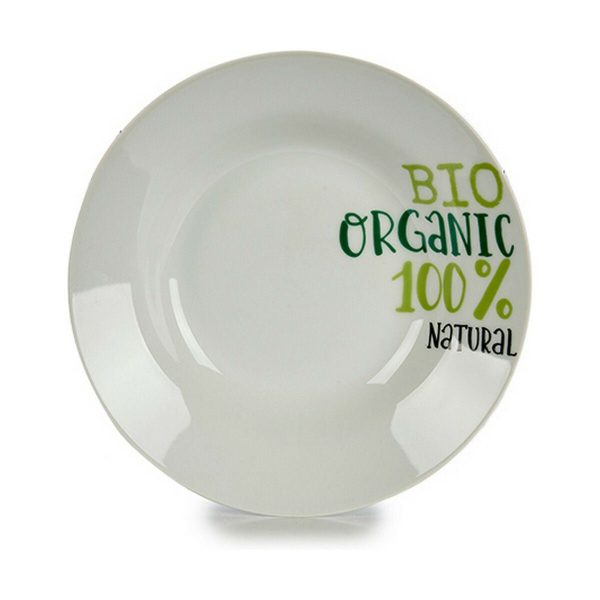 Deep Plate Organic White Green Ø 20,6 cm Porcelain (10Units) For Discount