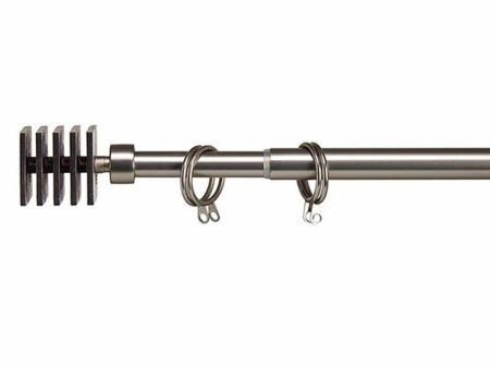 Curtain Bar Extendable Squared Silver Iron 4,5 x 180 x 4,5 cm (12 Units) on Sale