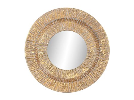 Wall mirror Home ESPRIT Golden Metal Crystal Modern 78 x 4,5 x 78 cm Online Sale