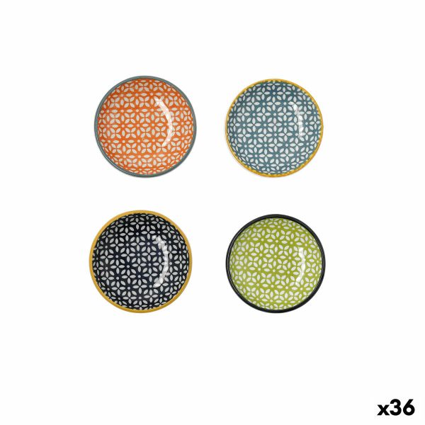 Plate Quid Pippa Multicolour Ceramic (36 Units) (Pack 36x) Fashion