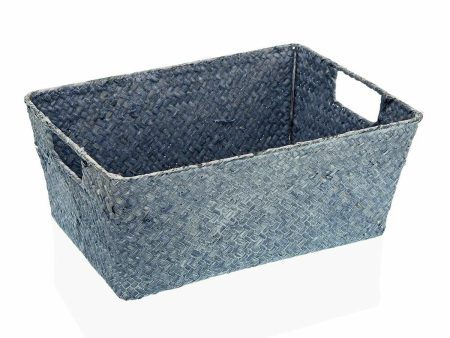 Multi-purpose basket Versa Blue Marine algae 22 x 13 x 31 cm For Discount