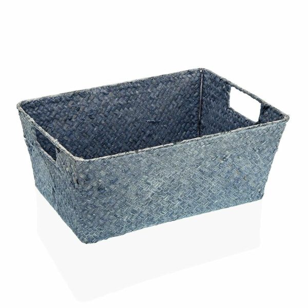 Multi-purpose basket Versa Blue Marine algae 22 x 13 x 31 cm For Discount