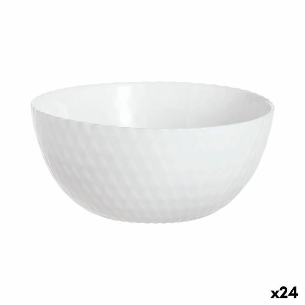 Bowl Luminarc Pampille Blanco White Glass 13 cm (24 Units) Cheap