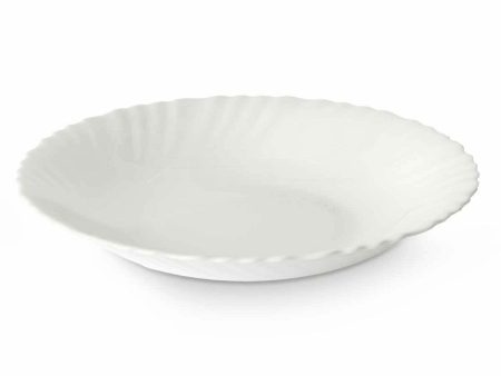 Deep Plate White Glass 21,5 x 3 x 21,5 cm (24 Units) Sale