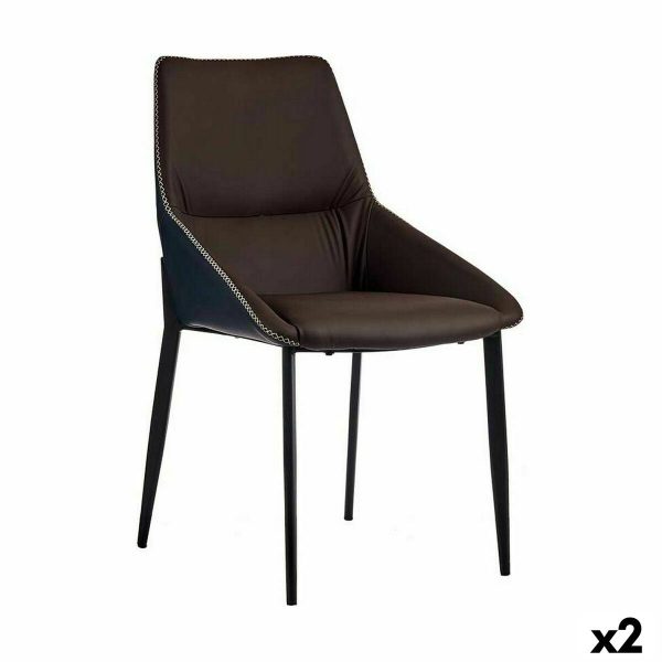 Armchair Braiding Blue Brown Steel 50 x 87 x 61 cm (2 Units) Online Hot Sale