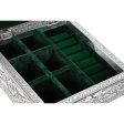 Jewelry box Home ESPRIT Green Silver Wood Aluminium 18 x 18 x 6 cm For Discount