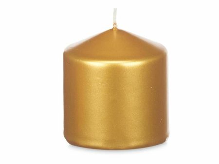 Candle Acorde 92532 Golden 7 x 7,5 x 7 cm (24 Units) For Sale