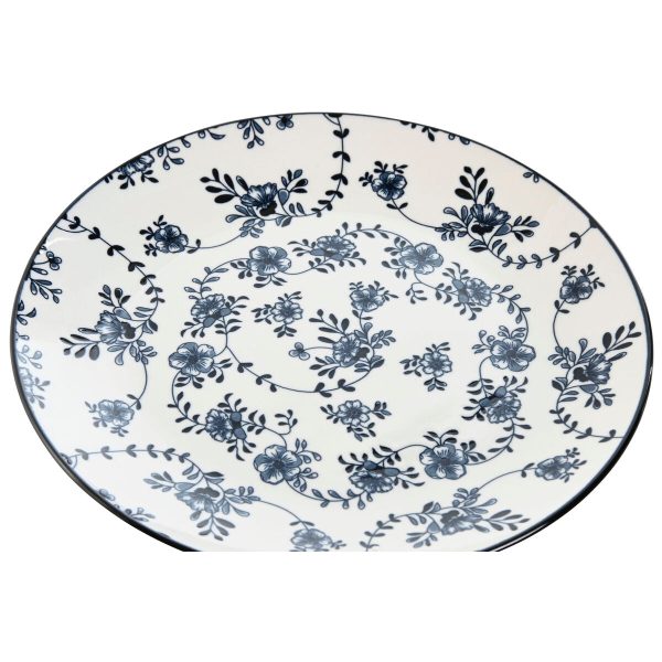 Plate set Home ESPRIT Blue White Porcelain 19 x 19 x 2 cm Supply