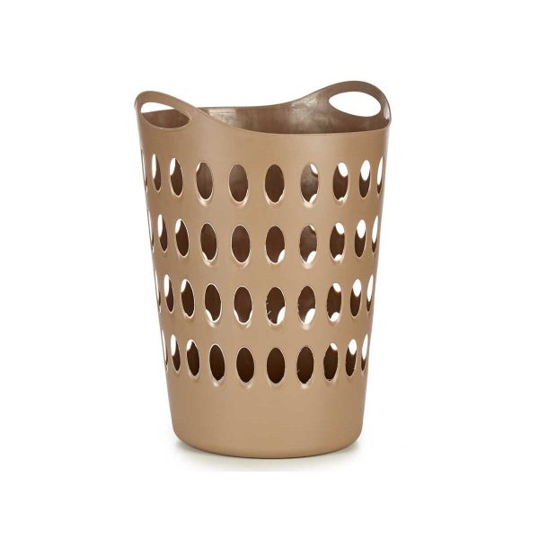 Laundry Basket Beige Plastic 50 L 44 x 56 x 41 cm (12 Units) Online now