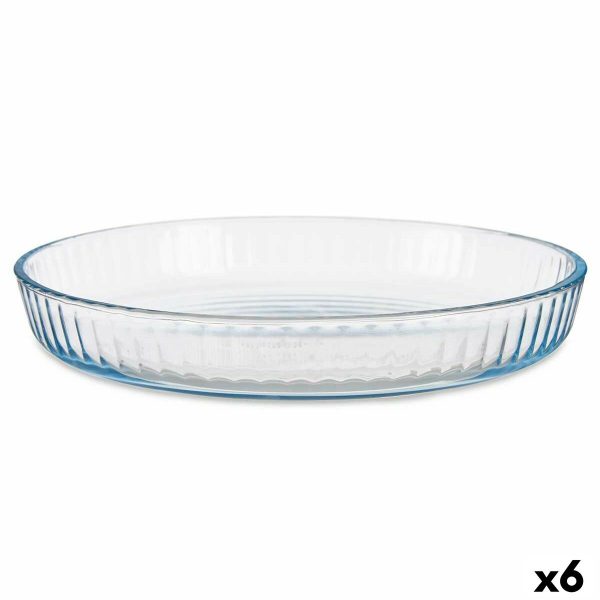 Baking tray Transparent Borosilicate Glass 31,2 x 5 x 5 cm (6 Units) Online Hot Sale