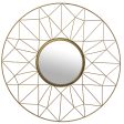 Wall mirror Alexandra House Living Golden Metal 1 x 45 x 45 cm 50 x 1,2 cm Circular For Sale