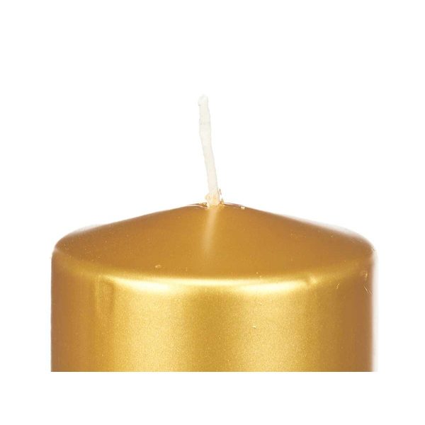 Candle Acorde 92546 Golden 9 x 20 x 9 cm (8 Units) For Discount