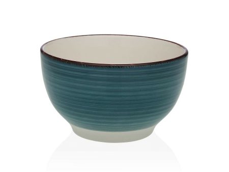 Bowl Versa Blue Stoneware 14 x 8,3 x 14 cm Discount