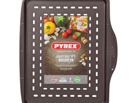 Baking tray Pizza Pyrex Asimetria Galvanised Steel (37 cm) Supply