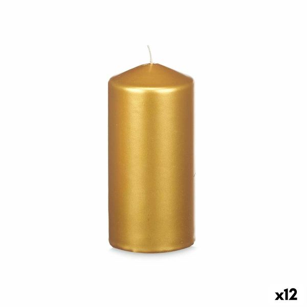 Candle Acorde 92538 Golden 7 x 15,5 x 7 cm (12 Units) Hot on Sale