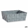 Multi-purpose basket Grey Cloth 2,4 L 20 x 8 x 24 cm (24 Units) Hot on Sale