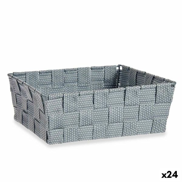 Multi-purpose basket Grey Cloth 2,4 L 20 x 8 x 24 cm (24 Units) Hot on Sale