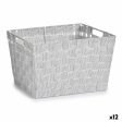 Laundry Basket White Cloth 10 L 25 x 20 x 35 cm (12 Units) Cheap